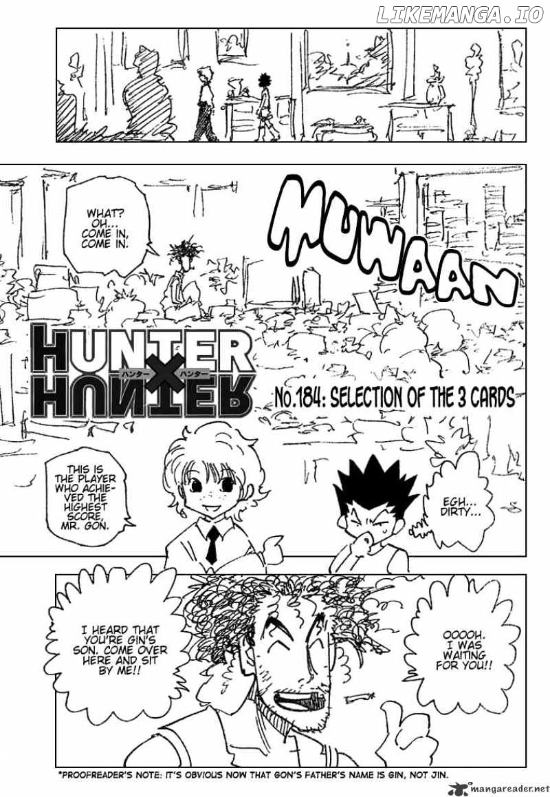Hunter x Hunter, Chapter 184 image 01